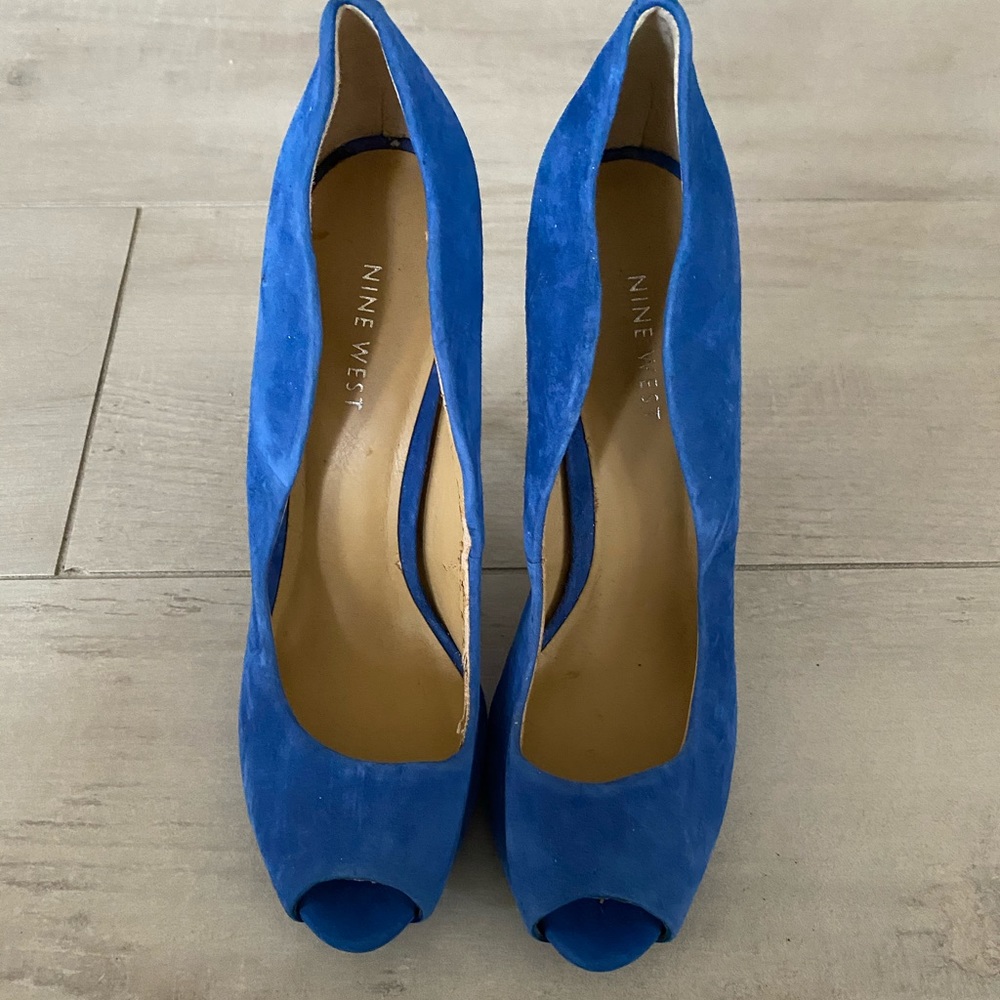 Blue suede Nine West